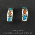 B�ffel Ohrstecker T�rkis Koralle