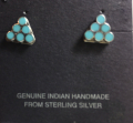 T�rkis Inlay Ohrstecker Zuni Indianerschmuck