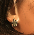 Schildkr�te Ohrring Hopi Overlay