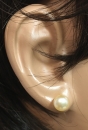Ohrstecker SWZ Perle 7-8mm Naturfarbe