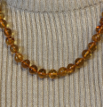 Natur Bernstein Kugelkette barock