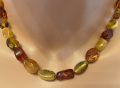 Natur Bernstein Kette bunte Pillenform