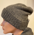 Alpaka M�tze f�r Damen Beanie lang in drei Farben