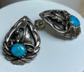 Floraler T�rkis Ohrstecker Navajo
