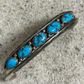 Gro�er Navajo Armreif mit 5 T�rkisen