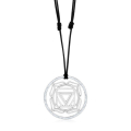 Wurzel Chakra Yoga Anh�nger Sterlingsilber mit Swarowski-Kristallen