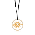 Stirn Chakra Yoga Anh�nger vergoldet Sterlingsilber mit Swarowski-Kristallen