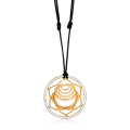 Sakral Chakra Yoga Anh�nger 925 vergoldet mit Swarowski-Kristallen