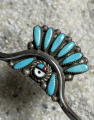 T�rkis Armreif mit Sunface Zuni Indianerschmuck