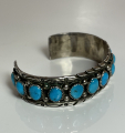 T�rkis Armreif mit 14 T�rkisen Navajo Handarbeit