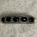 Massiver Onyx Armreif mit 5 Onyx Navajo Handarbeit