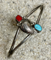 T�rkis Koralle floraler Armreif Navajo Handarbeit