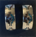 T�rkis Koralle Rugdesign Ohrstecker