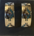 T�rkis Koralle Rugdesign Ohrstecker