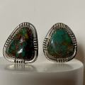 T�rkis Ohrclip Navajo Handarbeit