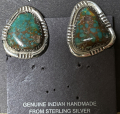 T�rkis Ohrclip Navajo Handarbeit