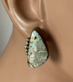 White Buffalo T�rkis Ohrstecker Navajo Handarbeit