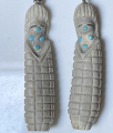 Carved Zuni Maiden Ohrh�nger Zuni Handarbeit