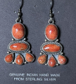 Spiny Oyster H�ngeohrring Navajo Handarbeit