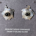 Schildkr�ten Ohrstecker mit Onyx Navajo Handarbeit