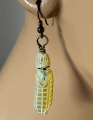 Carved Zuni Maiden Perlmutt Ohrh�nger Zuni Handarbeit