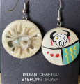 Rohhaut Trommel Ohrstecker Native American Art Work