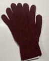 Warme Alpaka Handschuhe aus 100% Alpaka weinrot Gr.7 -9