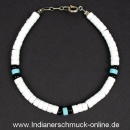 Armband White Clam Muschel mit T�rkis Indianerschmuck