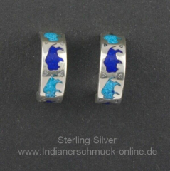 B�ffel Ohrstecker T�rkis Lapislazuli