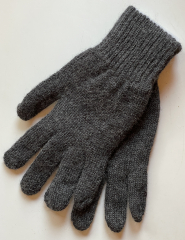 Warme Alpaka Handschuhe aus 100% Alpaka anthrazit Gr.7 -10