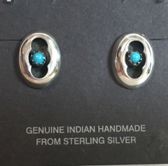 T�rkis Ohrstecker Shadowbox Navajo