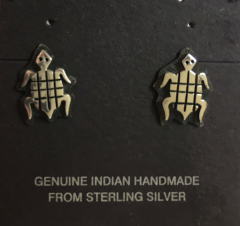 Schildkr�te Ohrring Hopi Overlay