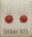 Echte Koralle Ohrstecker 7 mm