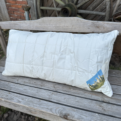 Alpaka Kopfkissen gef�llt mit Alpakak�gelchen 40 x 80 cm