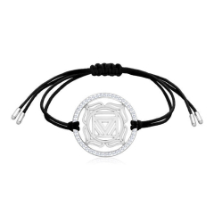 Armband Wurzelchakra Wurzel Chakra Yoga Armband Sterlingsilber mit Swarowski-Kristallen