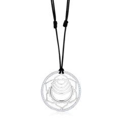 Sakral Chakra Yoga Anh�nger Sterlingsilber mit Swarowski-Kristallen