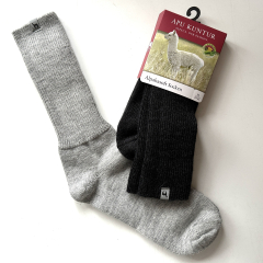 Alpakasoft Socken von Apu Kuntur dunkelgrau
