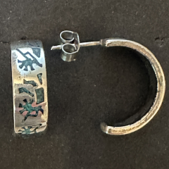 Kokopelli Ohrstecker T�rkis Creole Indianerschmuck