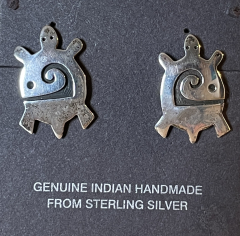 Schildkr�ten Overlay Ohrstecker Hopi